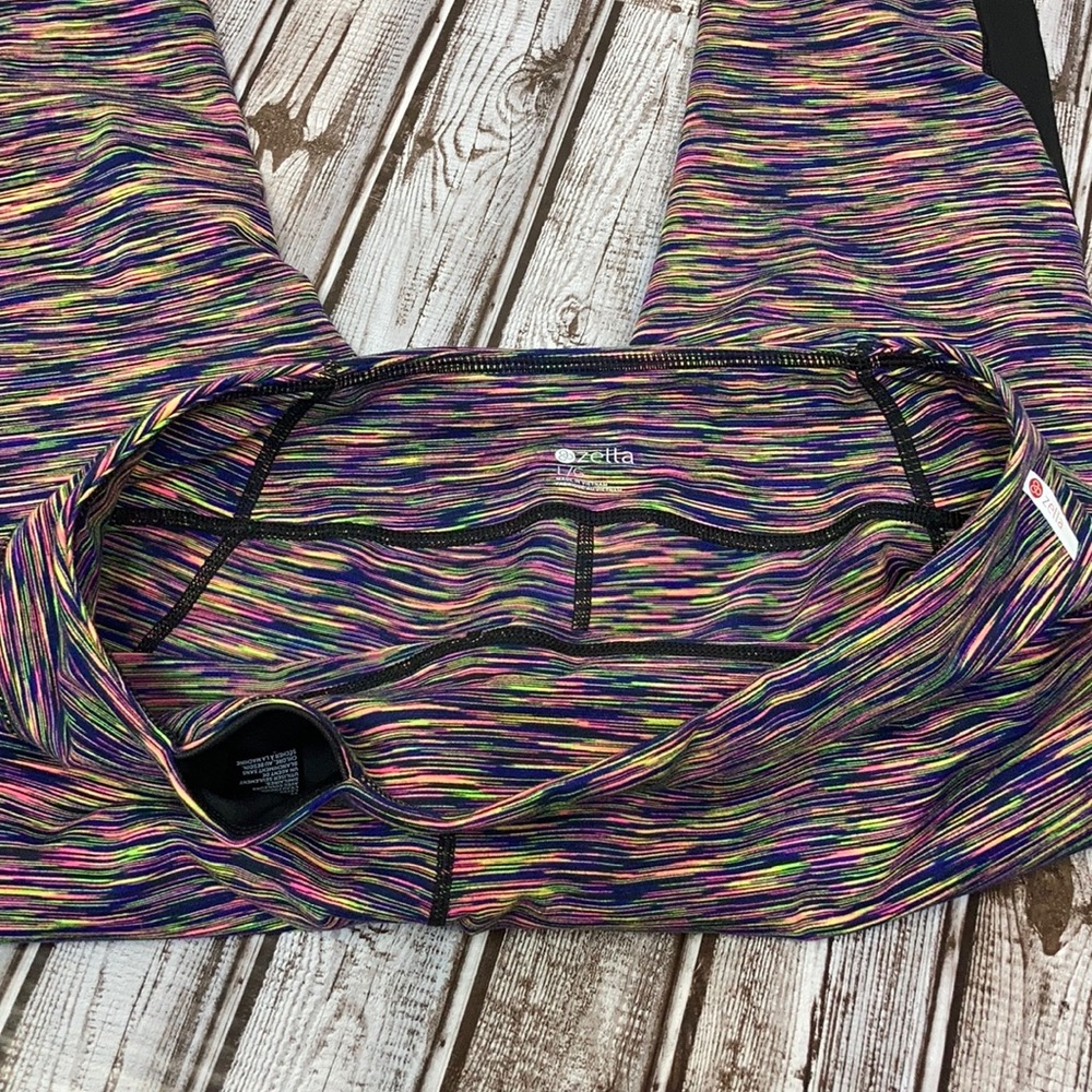 Zella Cosmic Colorful Capri Leggings Size Lg EUC - Picture 13 of 16